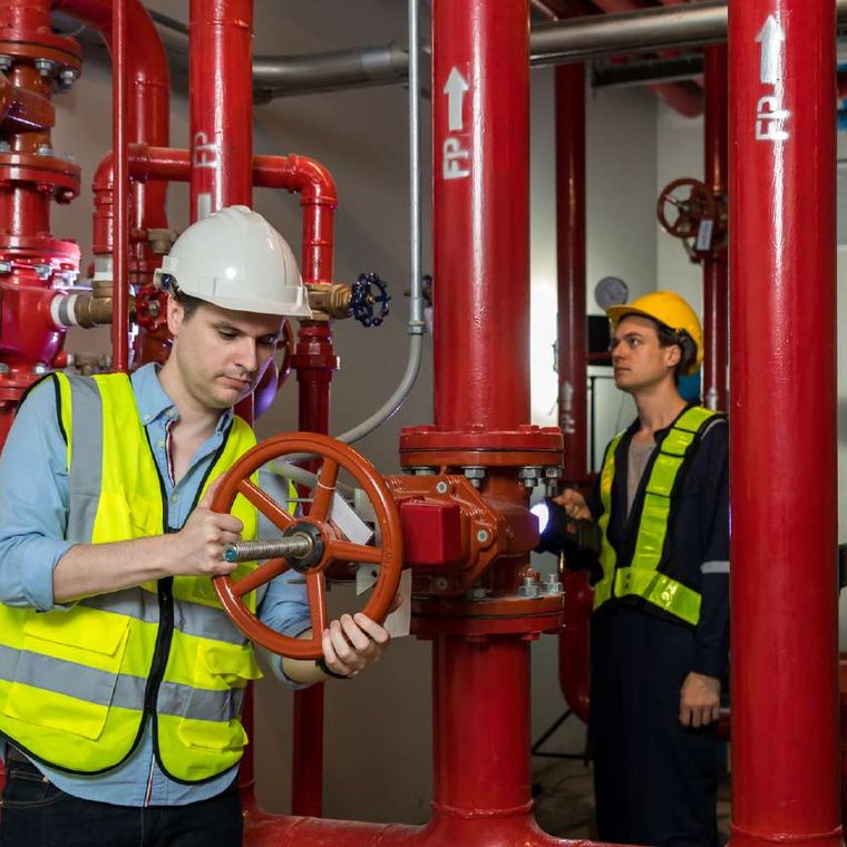 Técnico de AFG Security realizando mantenimiento en campo